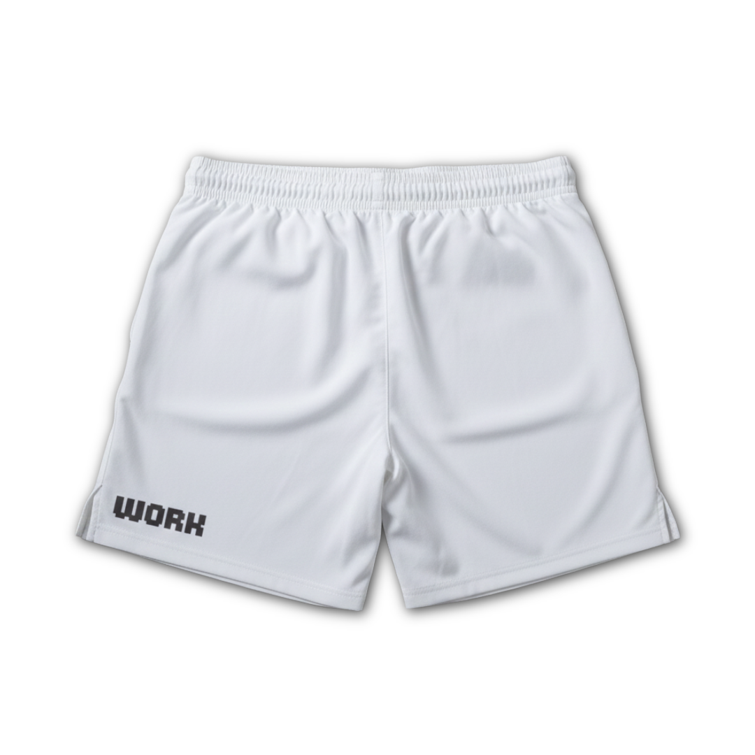 Work Play Youth Lacrosse Shorts, White