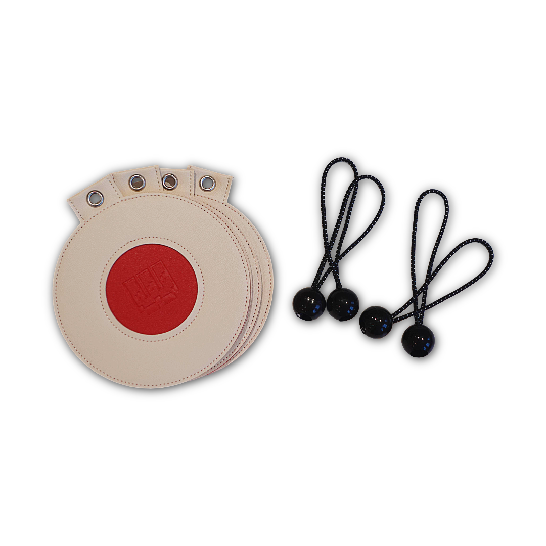 workplay bully's eye shooting targets on white background 