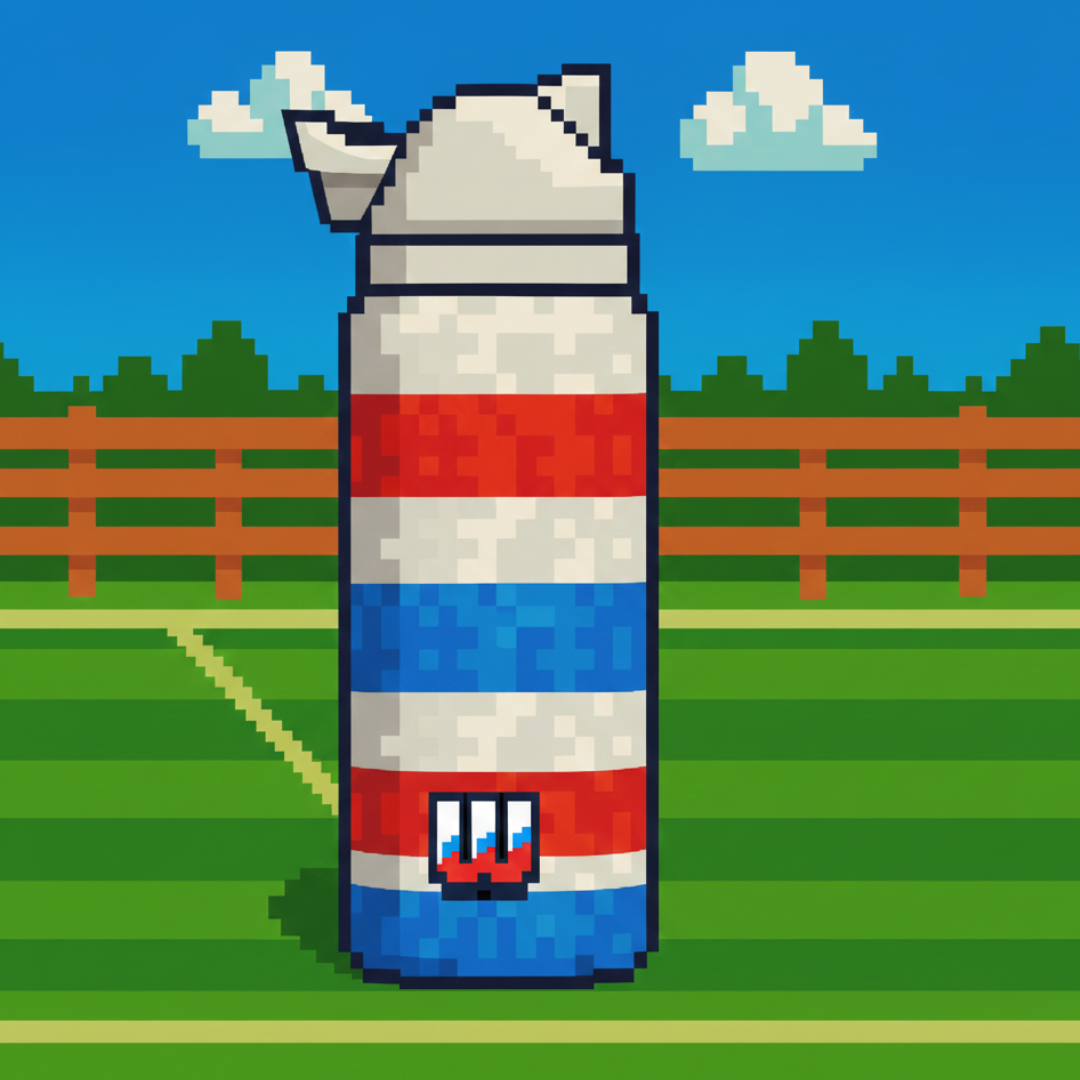 Workplay Checkpoint Water Bottle in pixel-art lacrosse field