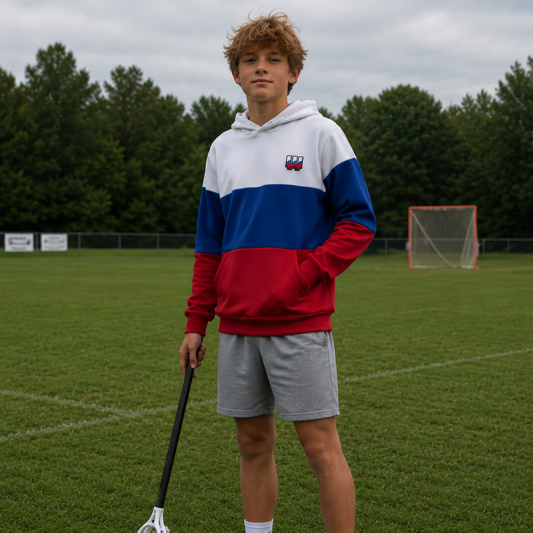 Youth athlete wearing Workplay Gameface Hoodie