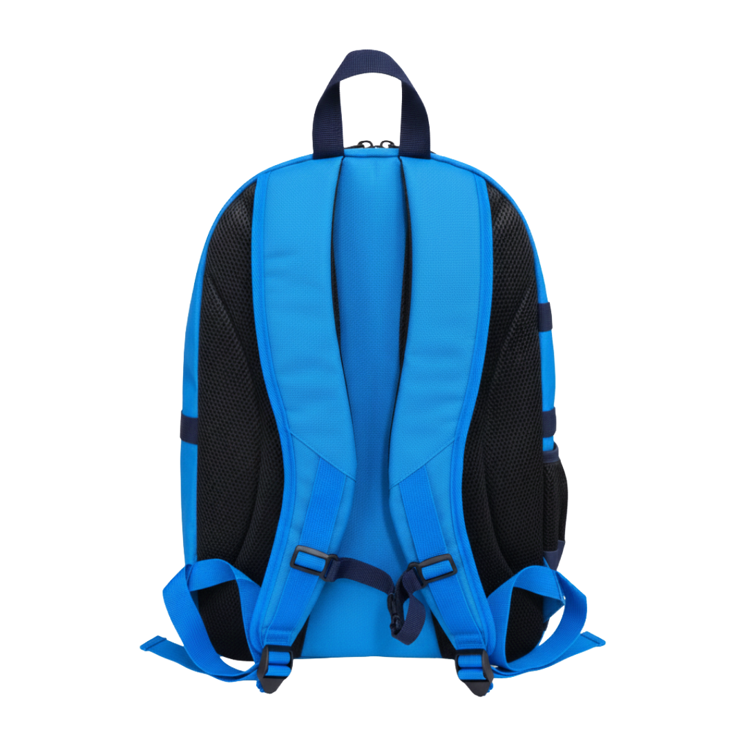 workplay lacrosse backpack blue color - back view
