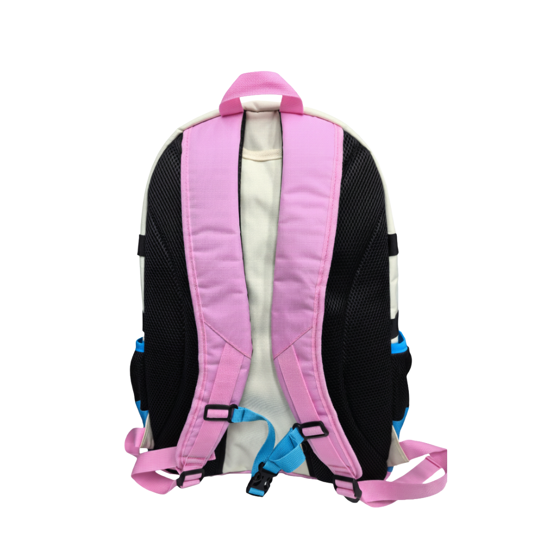 workplay lacrosse backpack pink color - back view