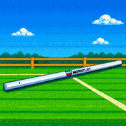 Workplay lacrosse shaft on pixel art lacrosse field