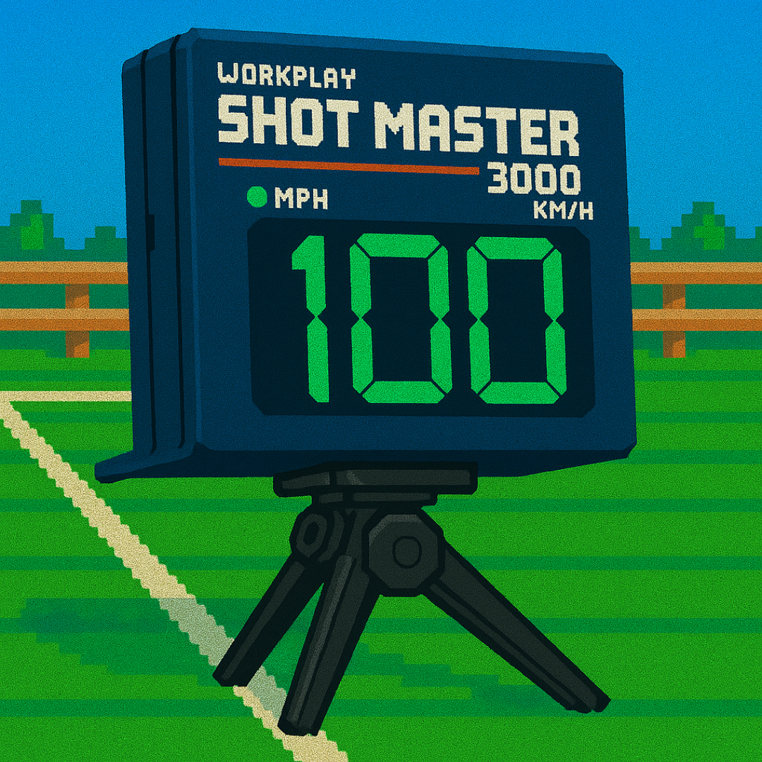 workplay shot master 3000 pixel art on lacrosse field 